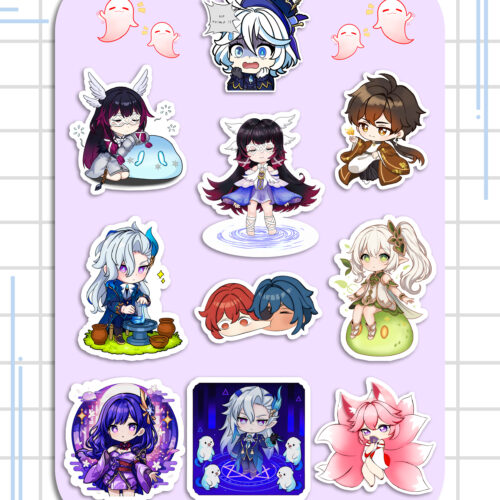 Genshin Impact Multiple Mix Character Stickers