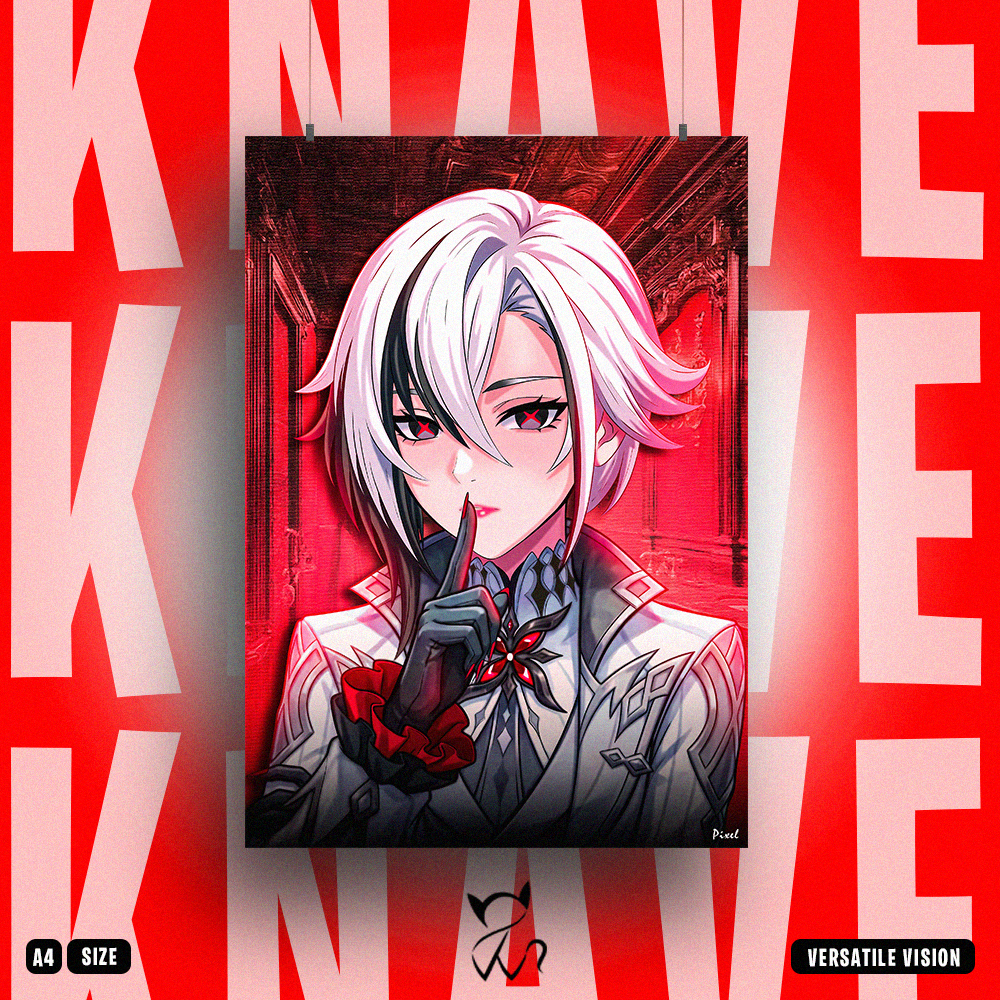 Arlecchino Genshin Impact Fanmade Wall Poster