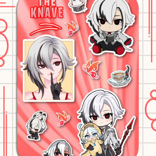 Arlecchino 3x3 Genshin Impact Fanart Stickers