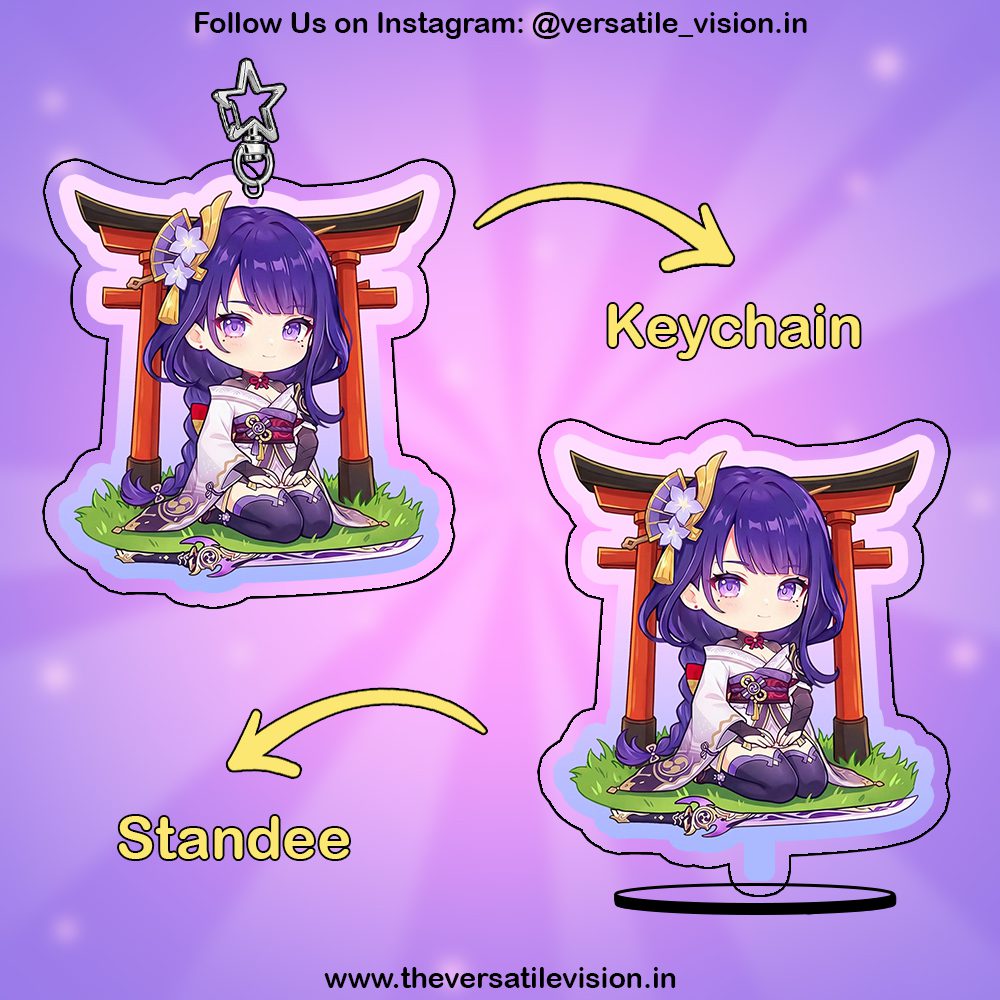Raiden-Shogun Fan-Made Keychain & Standee
