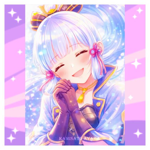 Ayaka Genshin Impact Fanmade Wall Poster