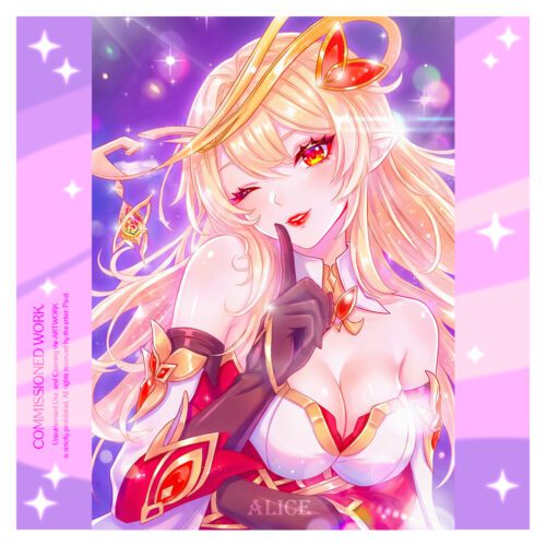 Alice Genshin Impact Fanmade Wall Poster