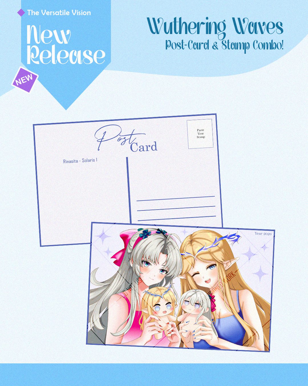 Carlotta & Carthetyia Post-Card & Stamp Set 4pcs - Image 3
