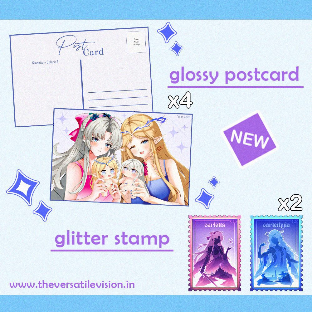 Carlotta & Carthetyia Post-Card & Stamp Set 4pcs